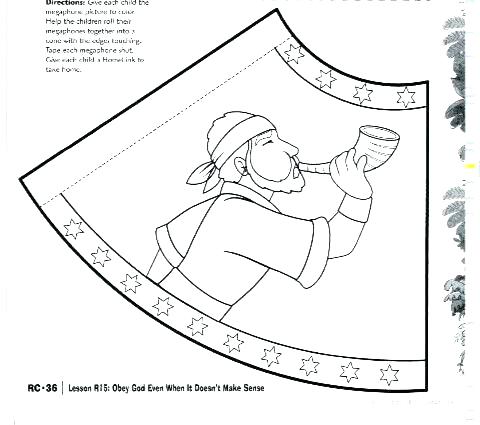 480x425 Joshua Fought The Battle Jericho Coloring Page Battle