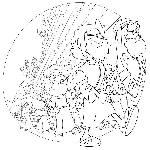 600x600 Walls Of Jericho Coloring Page Coloring Page Walls Of Jericho