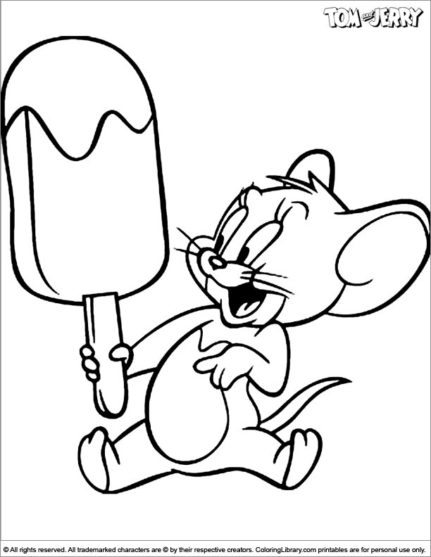 612x792 Tom And Jerry Coloring Picture