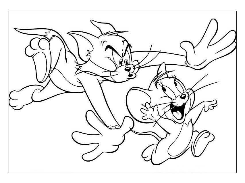 853x640 Inspiring Tom And Jerry Coloring Pages 53 For Your Free Sheets