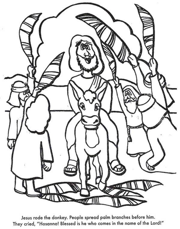 600x765 Jesus Rode The Donkey When Entry Into Jerusalem In Palm Sunday