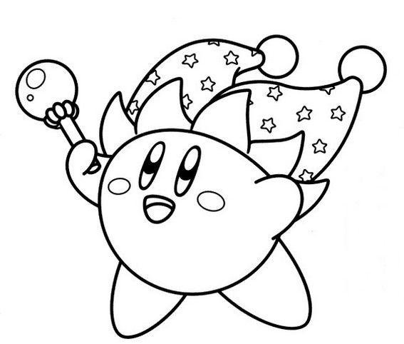 567x482 Jester Kirby Coloring Page Coloring Therapy Craft