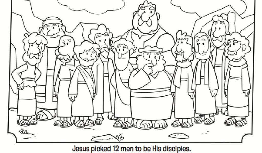 1024x600 Beautiful Jesus Disciples Coloring Page Contemporary