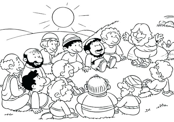 600x422 Jesus And The 12 Disciples Coloring Page Click To See Printable