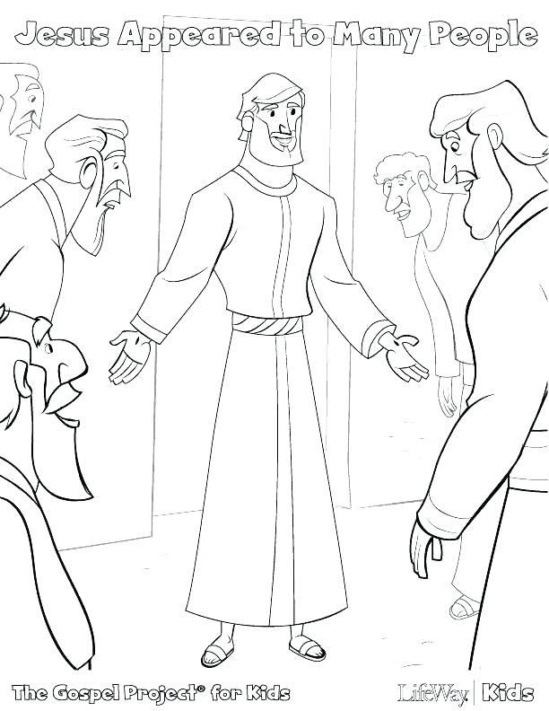 612x792 Jesus Disciples Coloring Page Resurrection Coloring Pages And