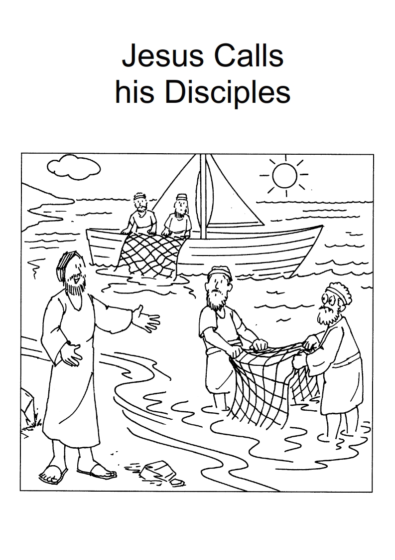 793x1122 New Jesus Calling His Disciples Coloring Pages Collection Free