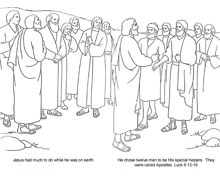 720x581 12 Disciples Coloring Page Fair Jesus And The 12 Disciples