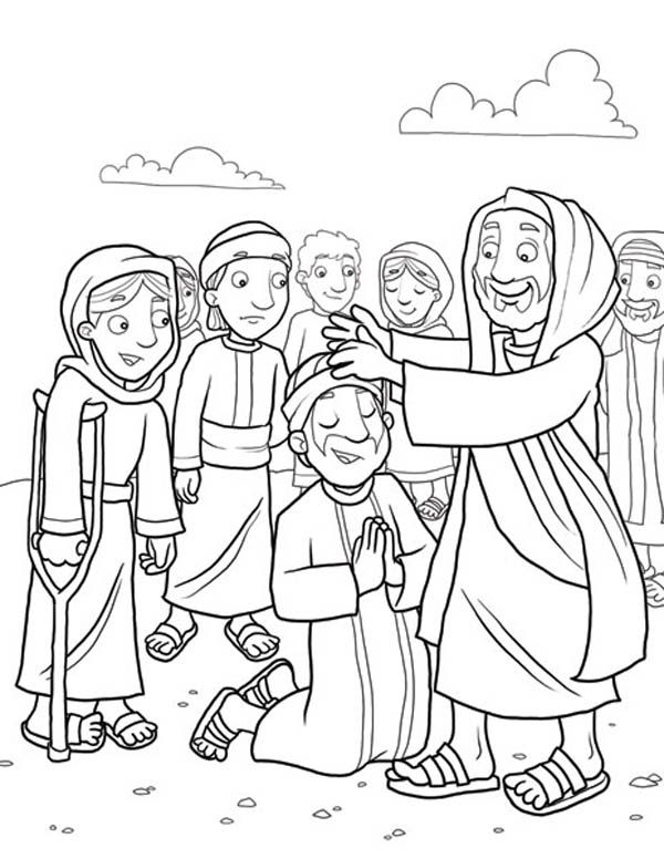 600x776 Nice Design Coloring Page Jesus Heals Healing Coloring Pages
