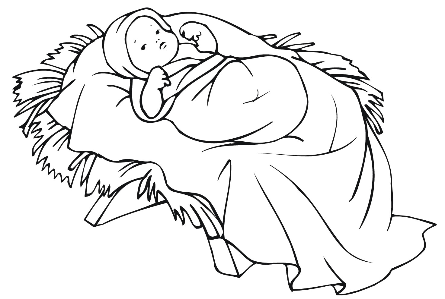 Jesus As A Child Coloring Page