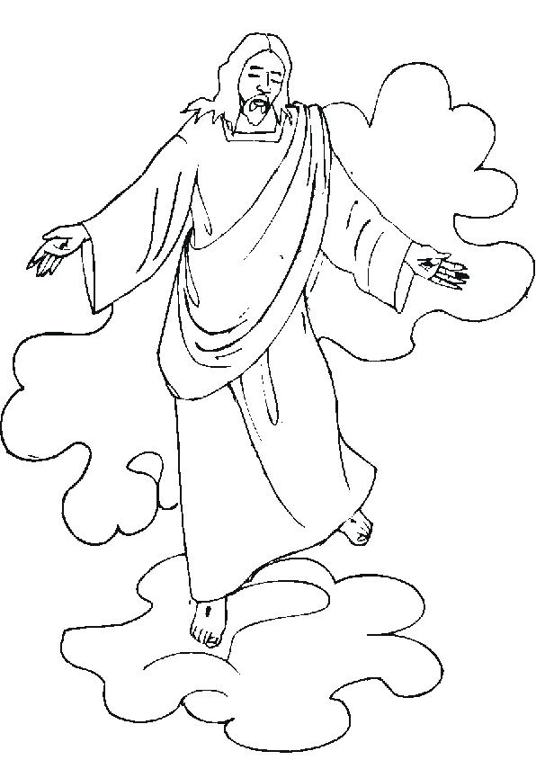 596x845 Jesus Ascension Coloring Page Coloring Pages For Kids To Print