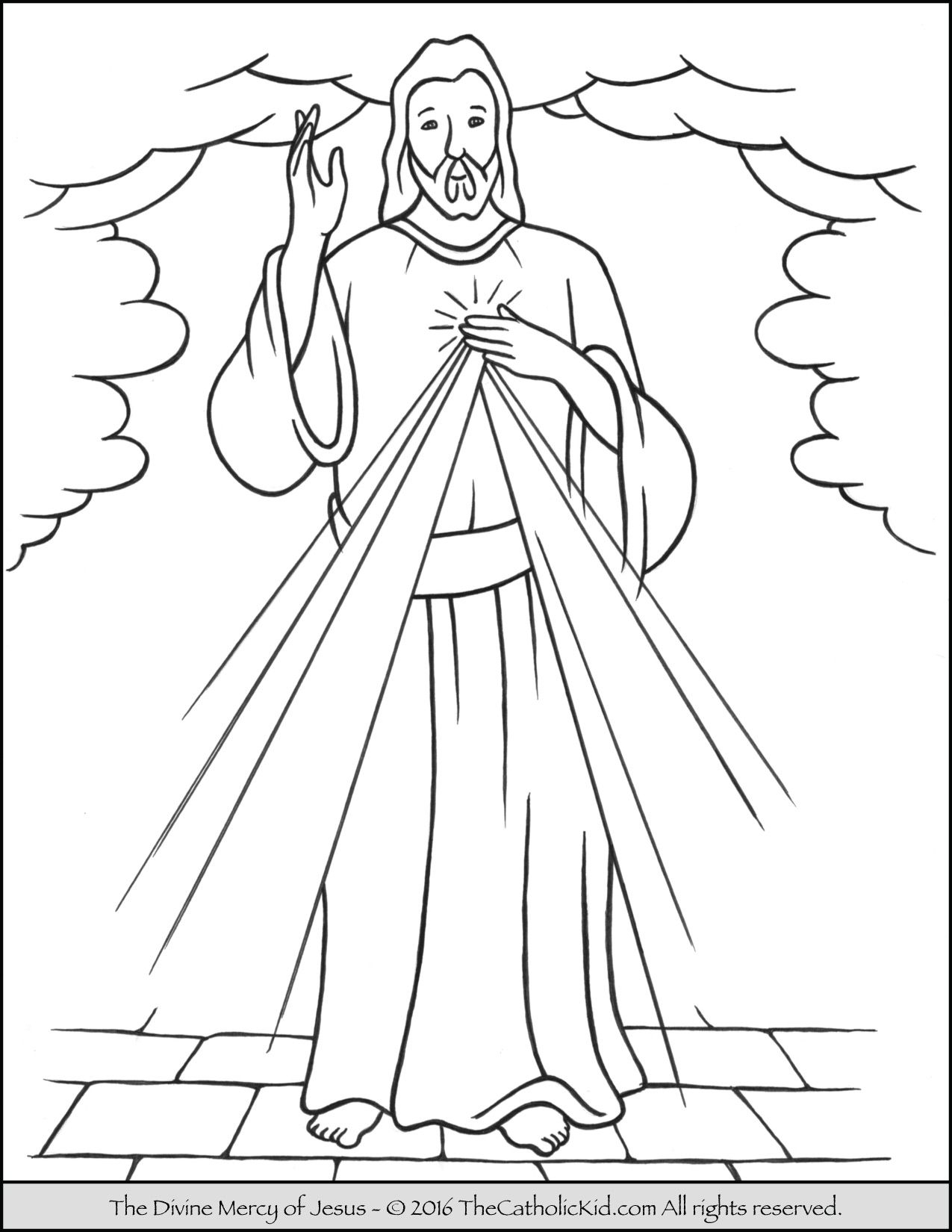 1275x1650 Jesus The Divine Mercy Coloring Page New Coloring Sheets