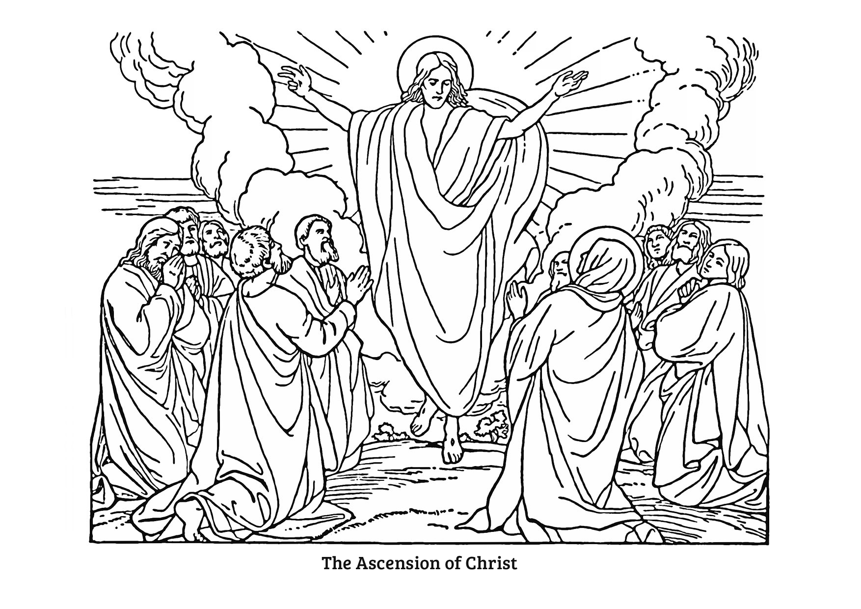 1754x1240 The Ascension 2014 Colouring Pages Baildon Methodist Church