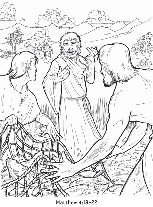 Jesus Calling His Disciples Coloring Pages