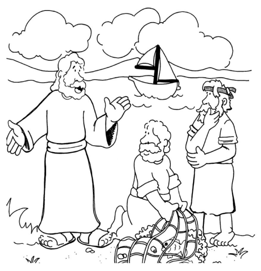 877x911 Awesome Disciples Coloring Jesus Calls His Page Grigorg Pic