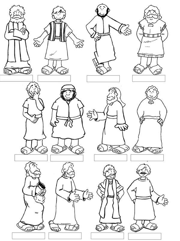 600x805 For Jesus And Disciples Coloring Page