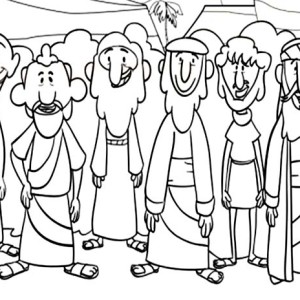 300x300 12 Disciples Coloring Page Free Download