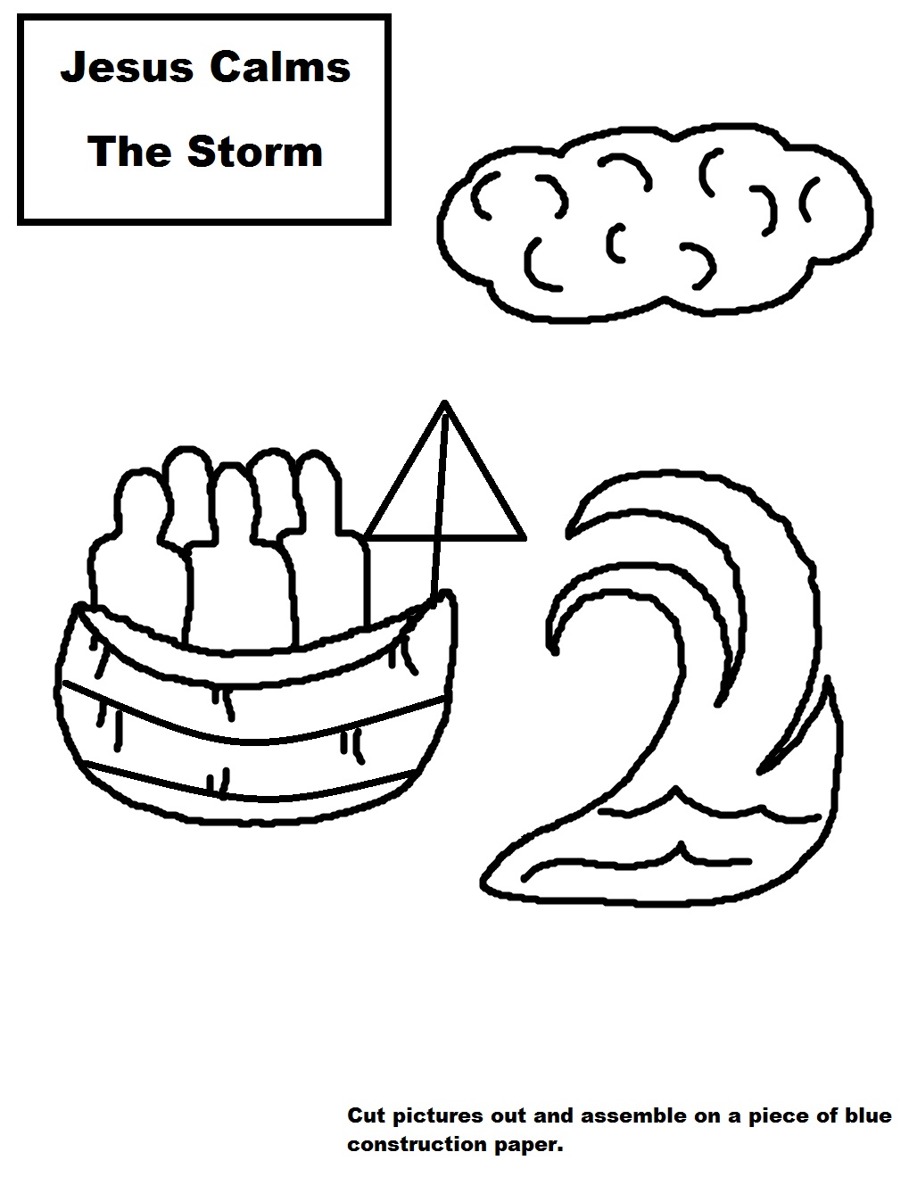 1019x1319 Jesus Calms The Storm Coloring Page