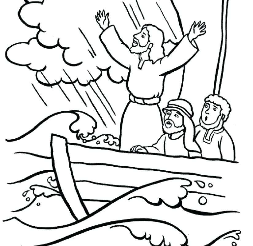 824x800 Jesus Calms The Storm Coloring Page Calms The Storm Coloring Page