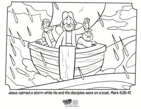 482x373 Jesus Calms The Storm Coloring Page Jesus Miracles . @ Just