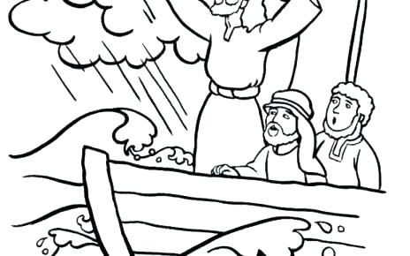 464x290 Jesus Stills The Storm Coloring Page Calms The Storm Craft