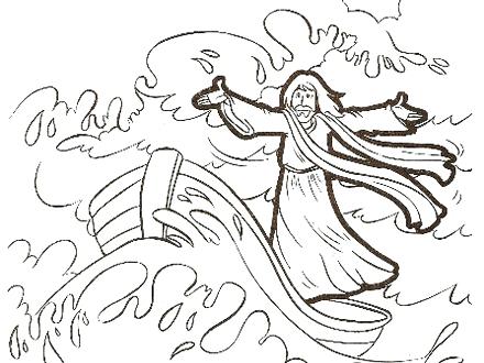 440x330 Jesus Calms Storm Coloring Pages Free Stills The Page Of S
