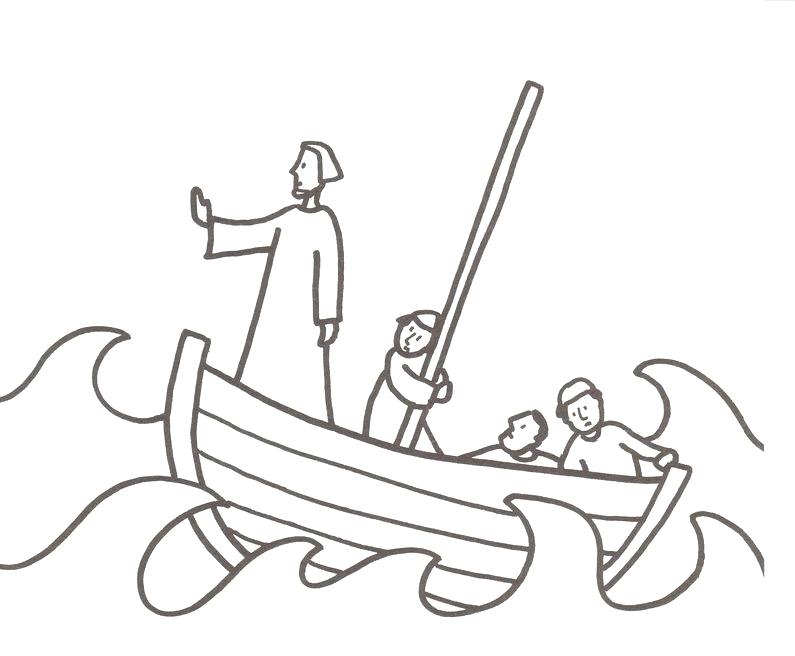 795x656 Jesus Calms Storm Coloring Pages Free The Page Bible Study