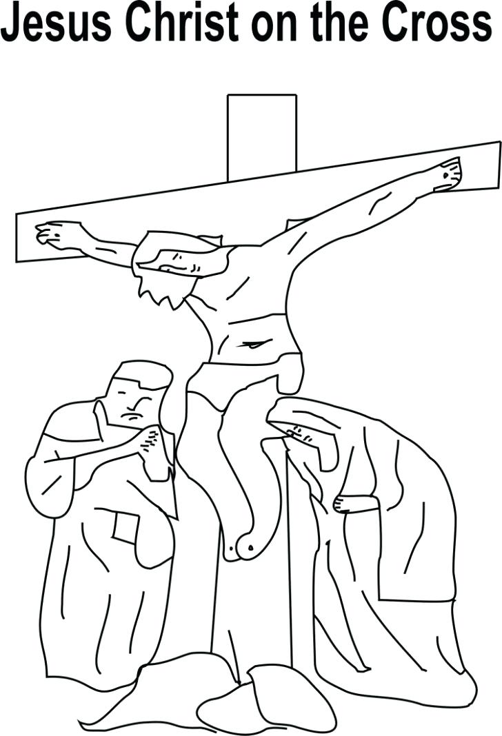 728x1068 Jesus On Cross Coloring Page S Jesus Carrying Cross Coloring Page