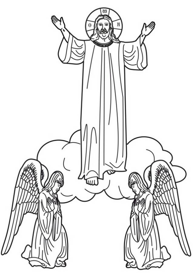 637x900 Ascension Of Jesus Christ Coloring Pages Family Holiday Jesus