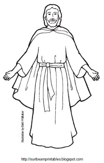 366x573 Coloring Page Of Jesus Sunbeam Printables Craft Page For Lesson 5