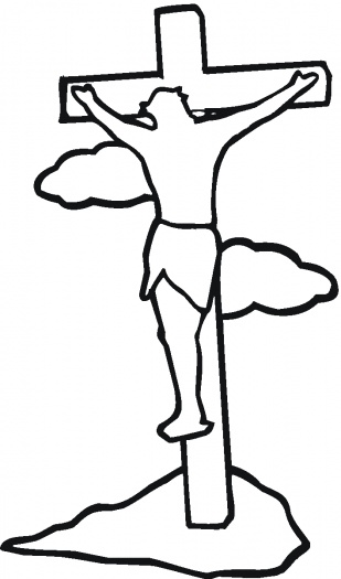 309x525 Jesus On The Cross Coloring Page