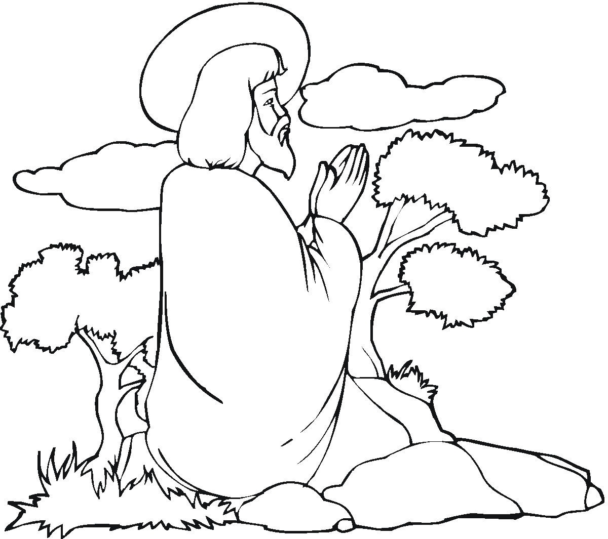1200x1065 Jesus Coloring Page