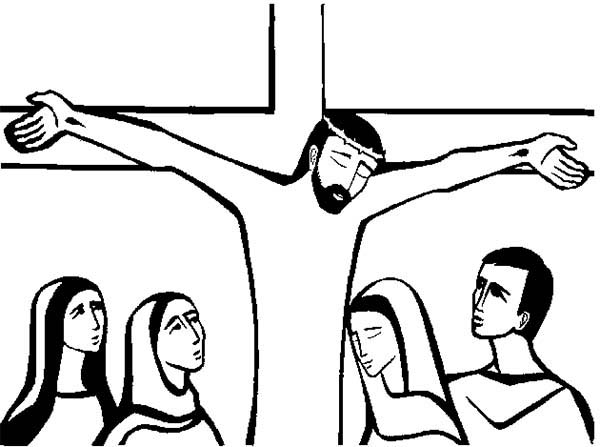 600x447 Crucifixion Jesus Christ Coloring Pages
