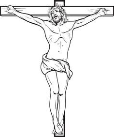 236x283 Jesus Christ Crucified On The Cross Coloring Page
