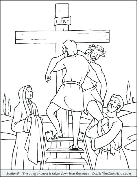 474x613 Jesus On The Cross Coloring Page Stations Of The Cross Coloring