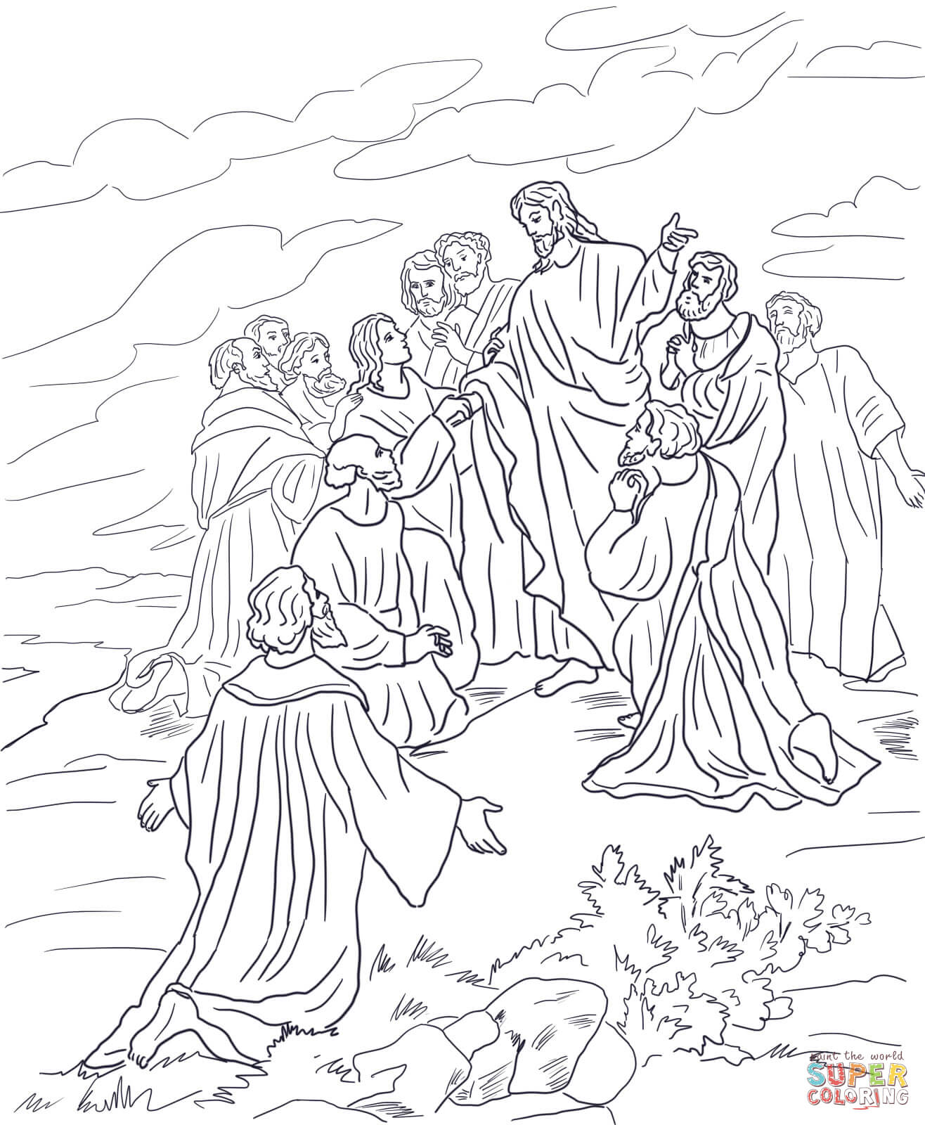 1316x1600 7 Great Commission Coloring Page With Jesus Resurrection Pages