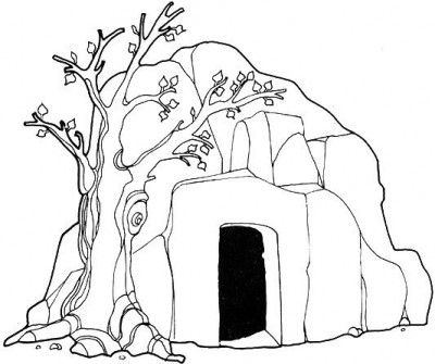 400x335 Empty Tomb Catholic Kids Coloring Pages Empty Tomb