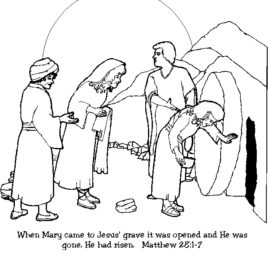 268x268 Coloring Page Jesus Empty Tomb Archives