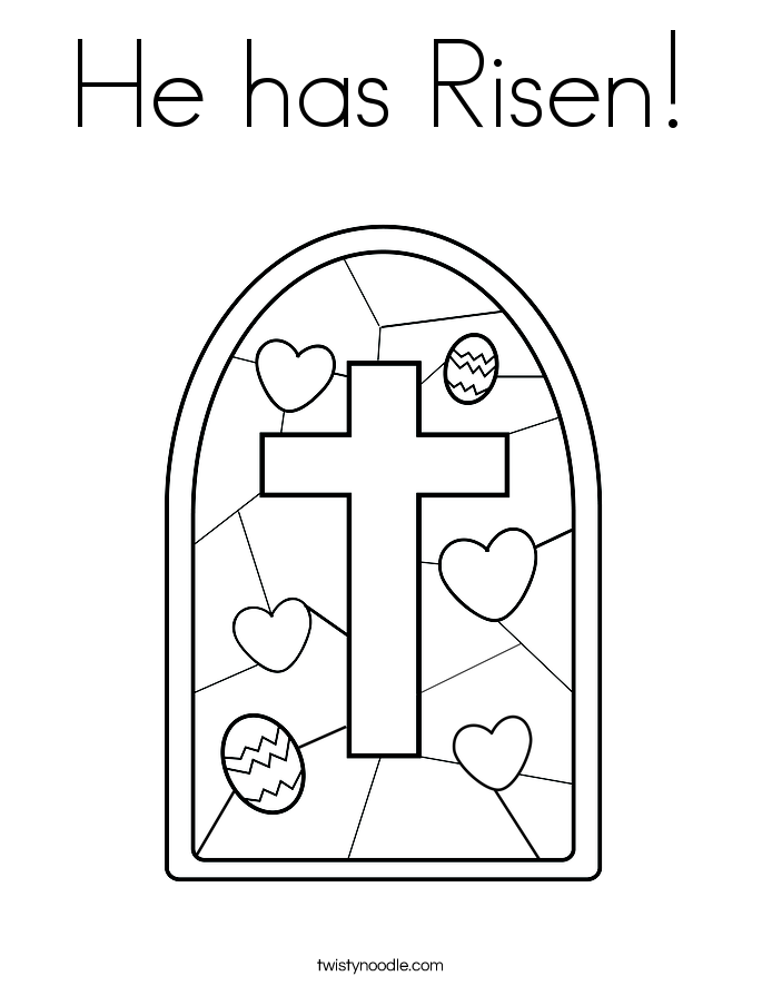685x886 He Has Risen Coloring Page