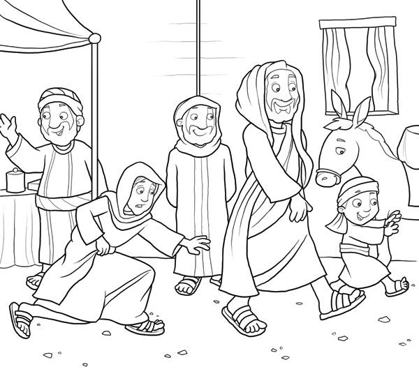 Jesus Heals Coloring Page
