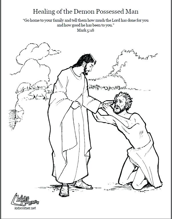 603x769 Jesus Heals Coloring Page Lame Man Healed Coloring Page Pictures 9