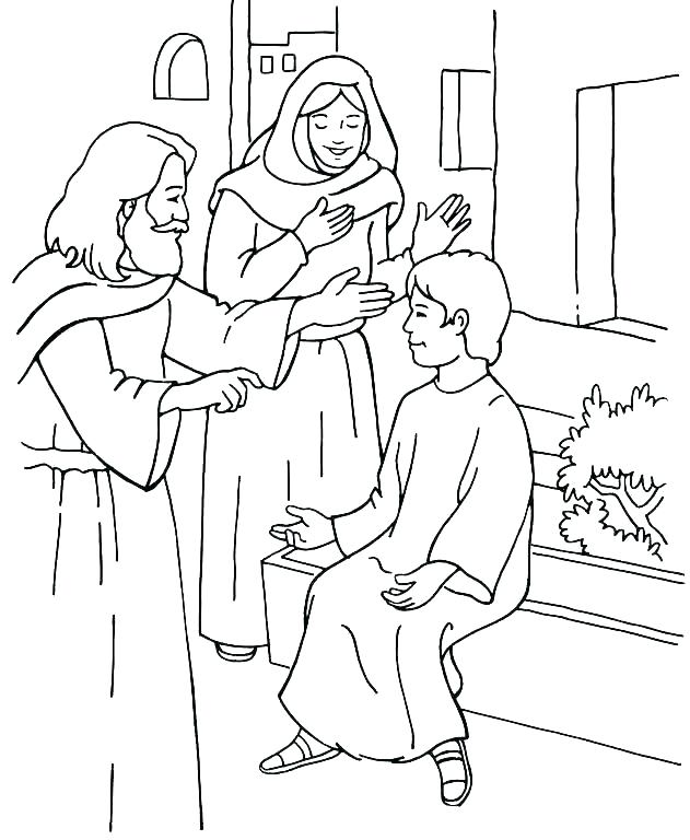 631x768 Jesus Heals The Blind Man Coloring Page Story Healing The Blind
