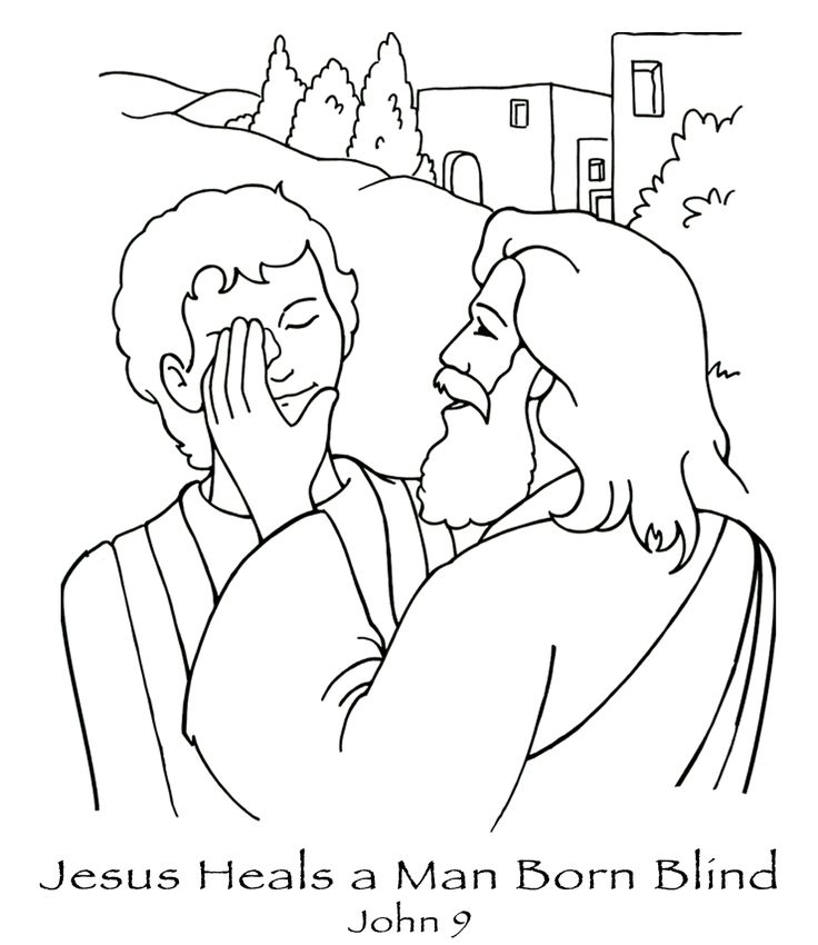 736x850 Jesus Heals A Blind Man Coloring Page Free Coloring Pages