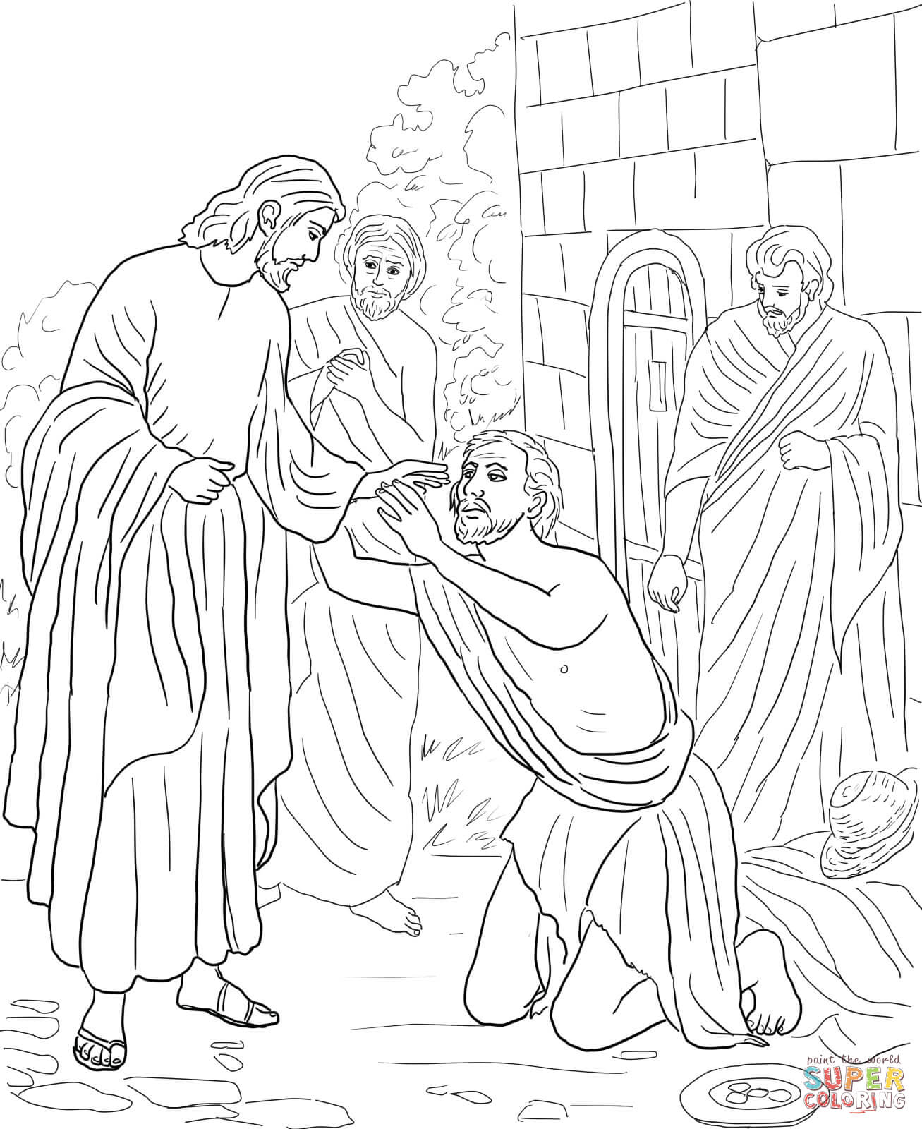 1307x1600 Jesus Heals Blind Bartimaeus Inspirational Jesus Heals The Blind