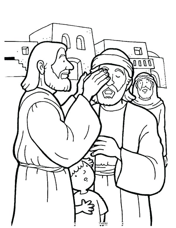 600x779 Jesus Heals Blind Man Coloring Page Kindness Kindness Is Healing