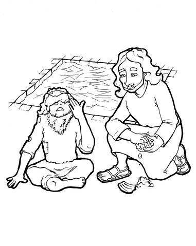381x479 Jesus Heals The Blind Man Coloring Page Children's Ministry Deals