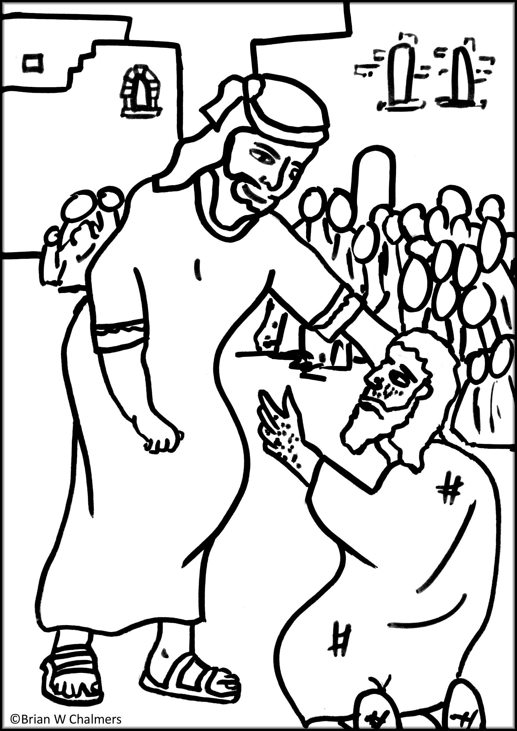 1654x2339 Top Blind Man Coloring Page Stunning Jesus Heals Bartimaeus Pic