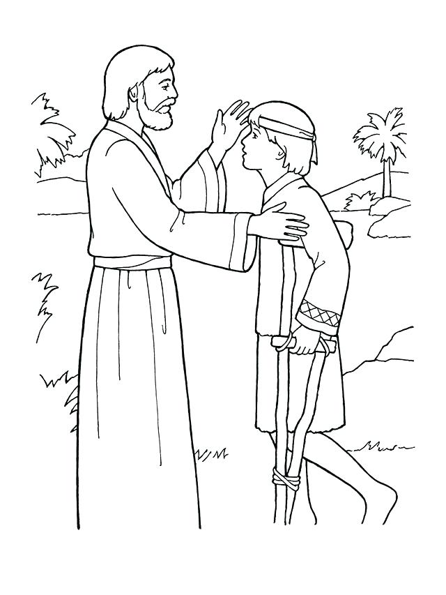 640x853 Jesus Heals Blind Man Coloring Page