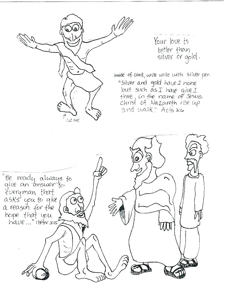 736x960 Jesus Heals A Blind Man Coloring Page Heals The Lame Man Coloring