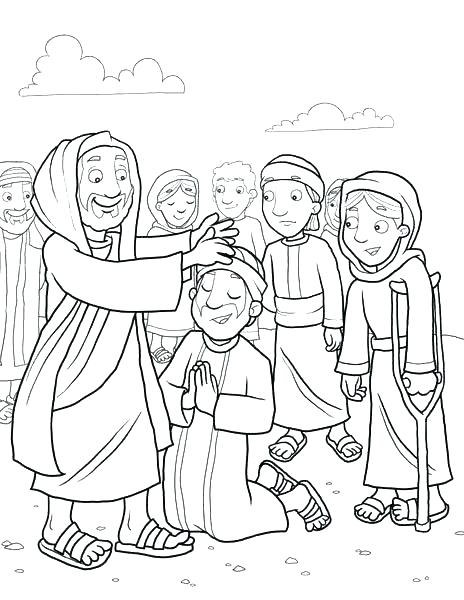464x600 Jesus Heals Coloring Page Heals Paralytic Coloring Page Daughter