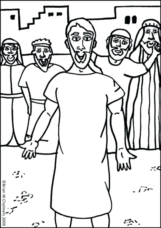 640x906 Jesus Heals Paralytic Coloring Page Heals The Paralytic Man Flip